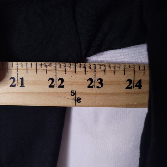 Haribo Sweatshirt Womens Large Black Cropped Fleece V Neck - Picture 7 of 11